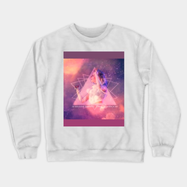 Cosmic Aurora Crewneck Sweatshirt by kelseydjpaint